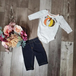 Baby Girl 6m 6 Months "Give Thanks" Outfit